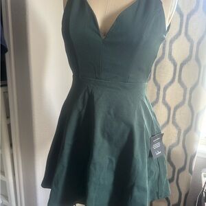 Lulu's Forest Green Mini Dress